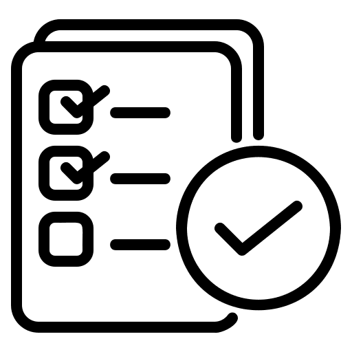 SAAQ approval checkmark icon for passed driving examination