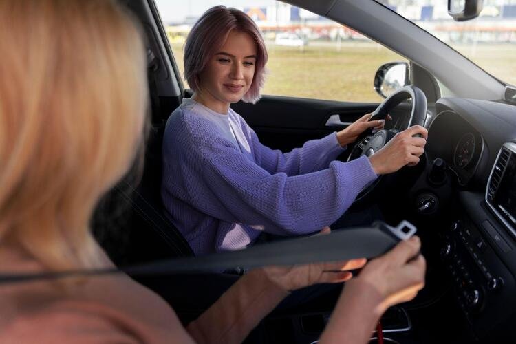 Female driving instructor teaching immigrant student — Driving Lessons Dorval.