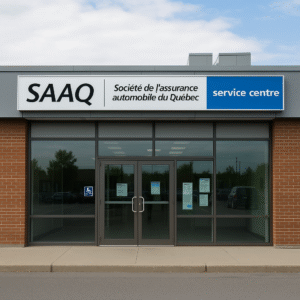 Quebec SAAQ service center storefront