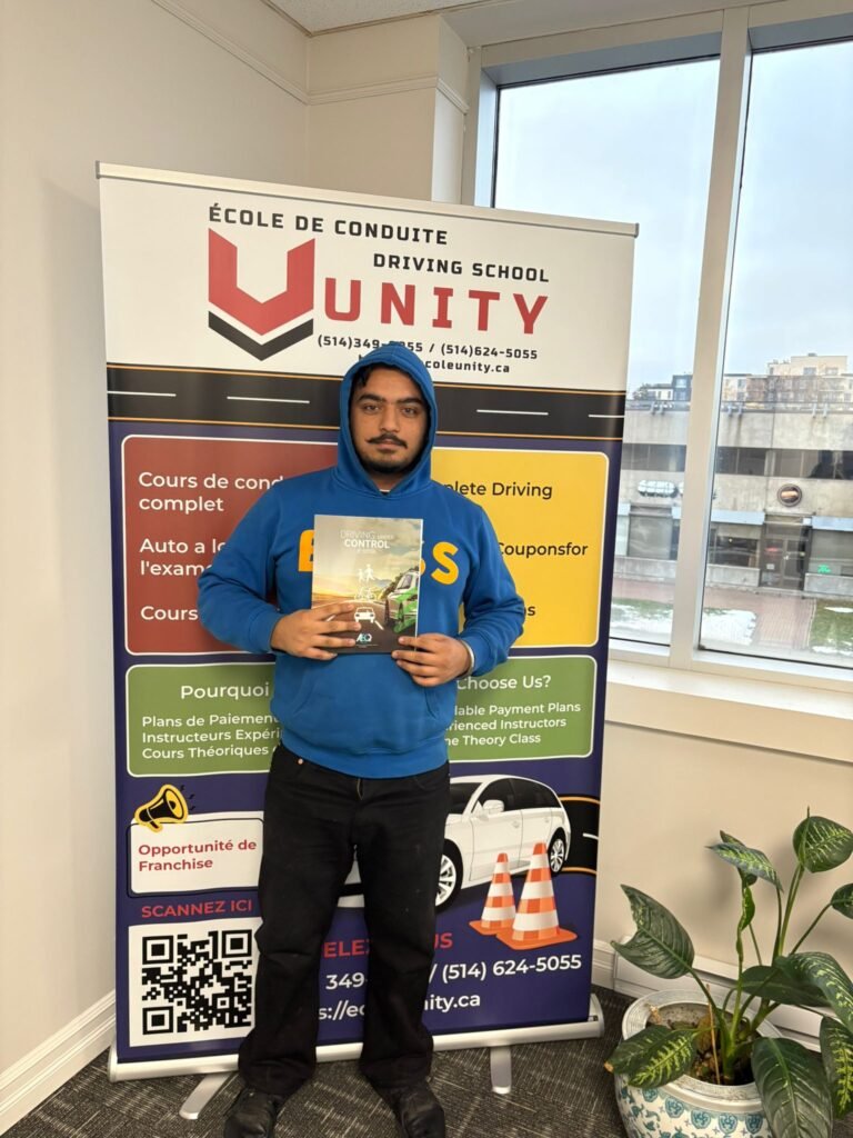 Happy student celebrating passing driving test