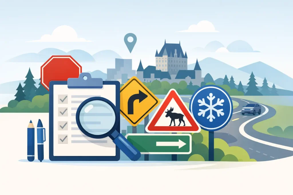 Quebec Road Signs Study Guide That Helps